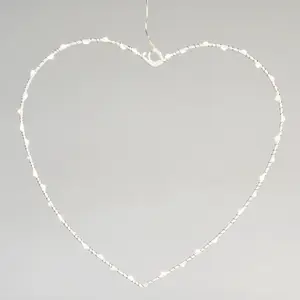 Décoration murale lumière led cœur en métal enfant Rex London image-1