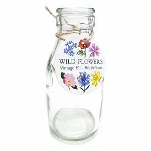Vase bouteille de lait scolaire Rex London Wild Flowers image-0
