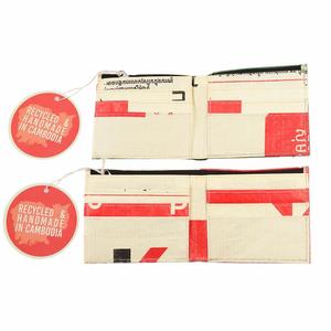 Portafoglio bi-fold riciclato Rex London image-2