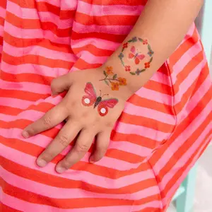 Children's tattoo Rex London temporaires Floral Flutter (x2) image-3