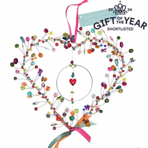 Wanddekoration in Herzform Multiperlen Rex London image-0