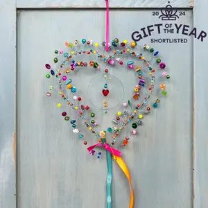 Wanddekoration in Herzform Multiperlen Rex London image-2