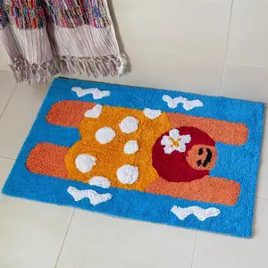 Tapis de bain en coton tufté Rex London Nageur image-1