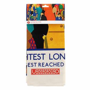 Viskestykke i bomuld Rex London TfL Vintage Poster Brightest London image-1