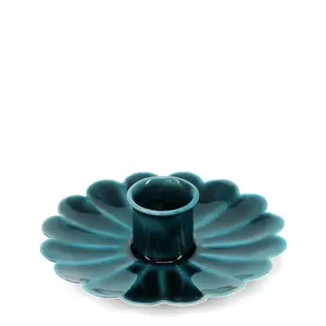 Enamel flower flat candle holder Rex London image-0