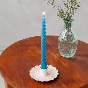 Enamel flower flat candle holder Rex London image-3