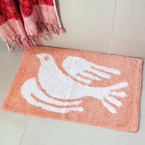 Tapis de bain en coton tufté Rex London Colombe image-1