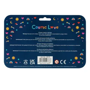 Kosmiczne kolczyki samoprzylepne dla dzieci Rex London (x30) image-1