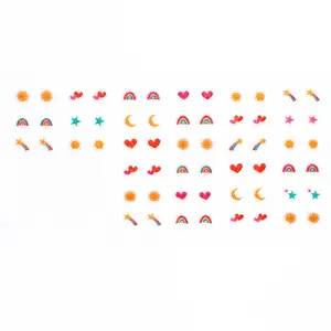 Kosmiczne kolczyki samoprzylepne dla dzieci Rex London (x30) image-2