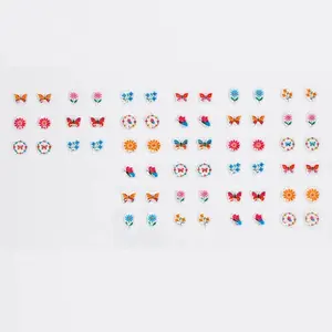 Kwiatowe naklejane kolczyki dla dzieci Rex London (x30) image-2