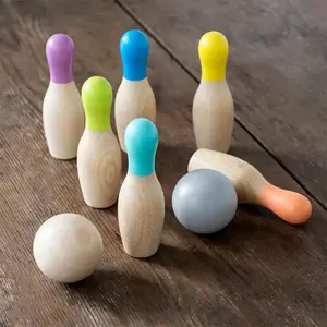 Kinder Holz-Kegelspiel Rex London image-1