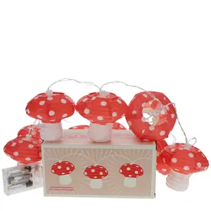 LED mushroom light string with 10 lamps Rex London