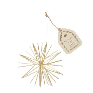 Objet décoratif étoile en paille Rex London image-0