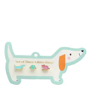 Błyszczący pierścionek na karcie z psem dla dziecka Rex London (x3) image-1