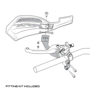 Motorcycle hand protectors with mounting kit RFX série 1 image-1