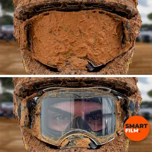 Hydrophobic Adhesive Film Cross Moto Mask Accessory RFX Pro Series SmartFilm® (x3) image-2