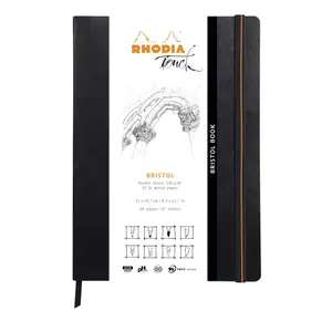 A4 Portrait Softcover Notebook 64 Pages Plain Rhodia Touch Bristol image-1