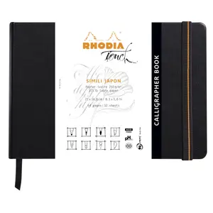 Cuaderno de brochure encuadernado rígido A5 apaisado 64p unicolor papel similar Rhodia Touch Calligrapher image-1