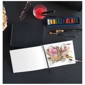 Touch Book Papier 100 % Baumwolle feine Oberfläche 40 Seiten ganz Hardcover Rhodia Watercolor image-1