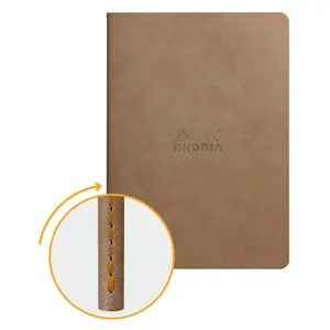 Quaderno per appunti in tessuto A5 64 pagine rigate carta avorio Rhodia Rhodiarama image-1