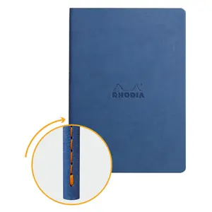 Stof stiksymbol notebook A5 64 linjerede sider i elfenben papir Rhodia Rhodiarama image-1