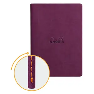 A5 textile injection notebook 64 pages ivory dot paper Rhodia Rhodiarama image-1
