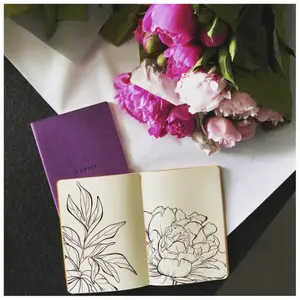 A5 textile injection notebook 64 pages ivory dot paper Rhodia Rhodiarama image-2