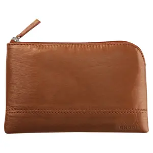 Zip-up pouch in Italian imitation leather Rhodia image-0