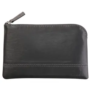 Zip-up pouch in Italian imitation leather Rhodia image-0