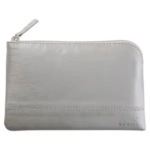 Pochette con zip in similpelle italiana Rhodia image-0