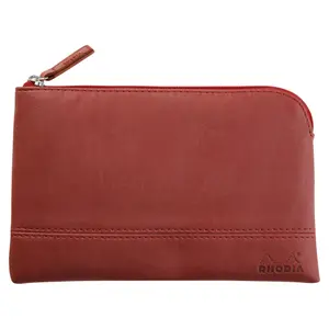Pochette con zip in similpelle italiana Rhodia image-0