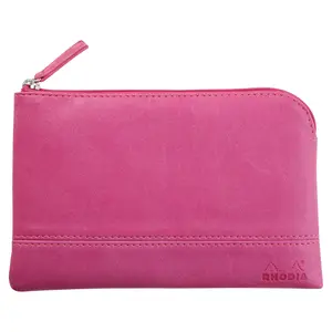Pochette con zip in similpelle italiana Rhodia image-0