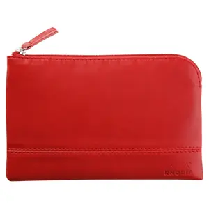 Pochette con zip in similpelle italiana Rhodia image-0