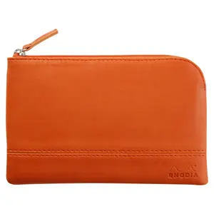 Pochette con zip in similpelle italiana Rhodia image-0