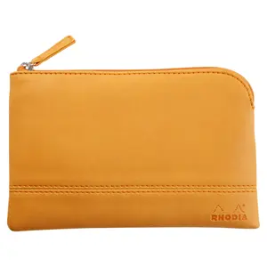 Reißverschlusstasche aus italienischem Kunstleder Rhodia image-0