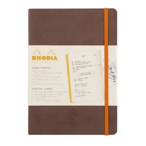 Quaderno di carta avorio con angoli microperforati e elastico Rhodia Perpetual image-1