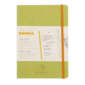 Carnet papier ivoire coins microperforés avec élastique Rhodia Perpetual image-1