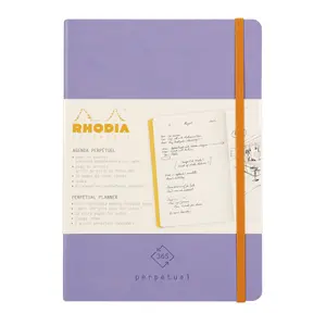 Notes papier w kolorze kości słoniowej, z mikroperforowanymi rogami i gumką. Rhodia Perpetual image-1