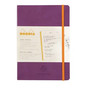 Mikroperforiertes ivory Papierheft mit Gummiband Rhodia Perpetual image-1