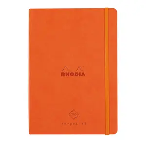 Cuaderno de papel marfil con esquinas microperforadas y goma elástica Rhodia Perpetual image-0