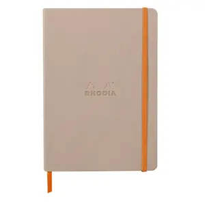 Quaderno morbido A5 160 pagine rigate con chiusura elastica Rhodia image-0