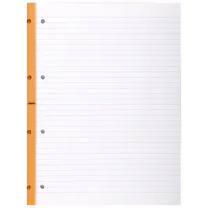 A4+ hæftet blok med 80 linjerede mikroperforerede ark og 4 huller Rhodia Side image-1