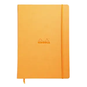Notatnik A4 192 strony liniowane z papieru ecru z zamknięciem na gumkę Rhodia image-0
