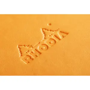 Bloc de notas rígido con remate de 192 páginas rayadas microperforadas en papel marfil, cierre elástico Rhodia image-2