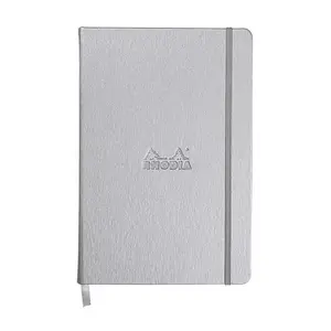 Blocco notes A5 192 pagine rigate carta avorio 90g, chiusura elastica Rhodia image-0
