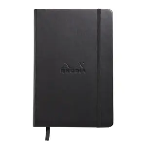 Bloc de notas A5 192 páginas papel dot marfil con cierre elástico Rhodia