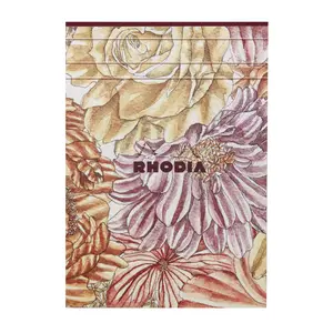 A5 lined notebook, 70 ivory paper sheets Rhodia orange Botanique image-0