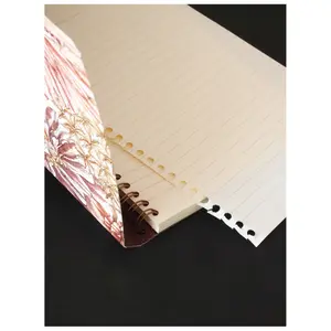 A5 Notizbuch mit versteckter Vollbindung, liniert, 120 Seiten, Softtouch-Cover mit Blumenmuster Rhodia orange Botanique image-3