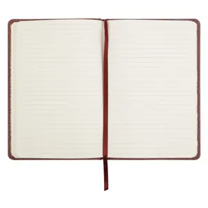 Hardcover A5 lined notebook met kunstlederen kaft in Amarante patroon, 192 pagina's ivoor papier Rhodia Botanique image-3