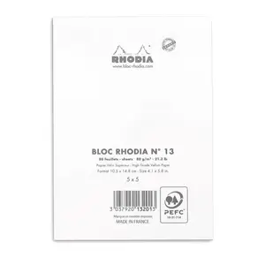 Gehefteter Notizblock 80 Blatt klein kariert Rhodia N°13 image-1
